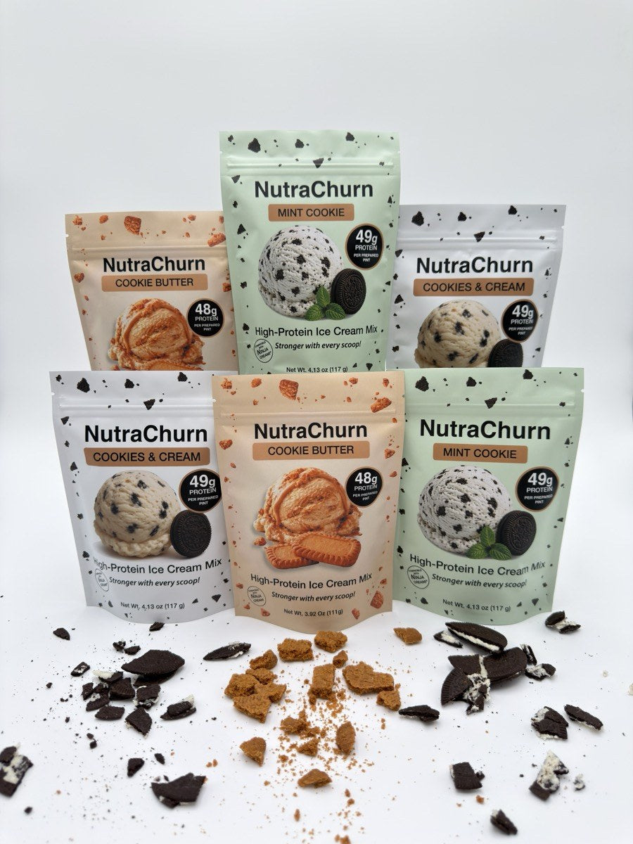 NutraChurn Cookie Lovers six-pack: Mint Cookie, Cookie Butter, and Cookies and Cream